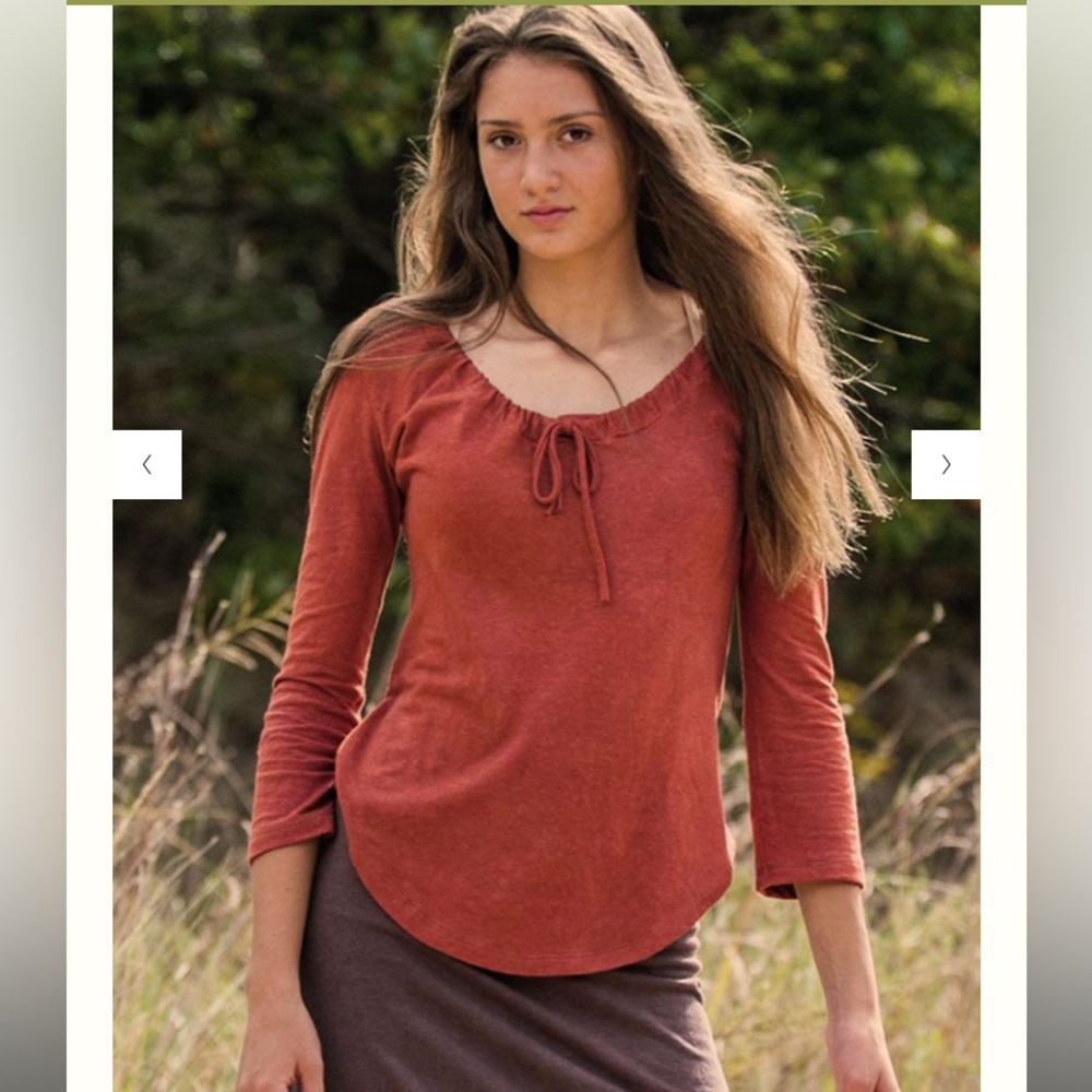 Bohemian Folk long sleeve drawstring top
